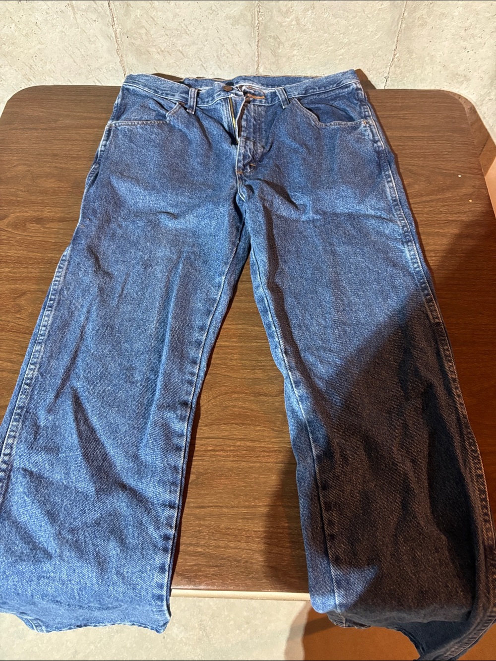 Rustler Men's Dark Blue Relaxed Denim Jeans